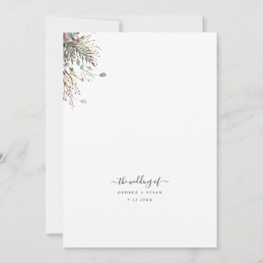 Invitation Chic Arch Boho Mariage Photo Merci Script Invi (Dos)