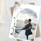 Invitation Chic Arch Boho Mariage Photo Merci Script Invi