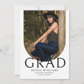 Invitation Chic Arch Photo Collage QR Code Graduation Party (Devant)