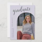 Invitation Chic Arch Photo She did it Hat Tassel Graduation (Devant)