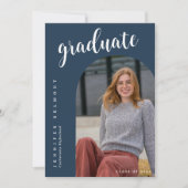 Invitation Chic Arch Photo She did it Hat Tassel Graduation (Devant)