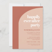 Invitation Chic arche en terre cuite Heureux toujours après l (Devant)