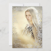 Invitation Chic argent floral marine bleu Tiara chic Sweet 16 (Dos)