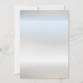 Invitation Chic Argent Frame Bourgogne Roses 80e anniversaire (Dos)