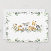 Invitation Chic Australian Animals Verdure Anniversaire Garço (Dos)