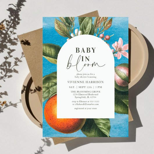 Invitation Chic Baby en fleurs |  Baby Shower d'Arch