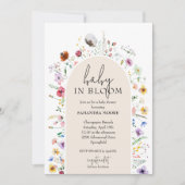 Invitation Chic Baby in Bloom Baby shower ivoire (Devant)