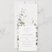 Invitation Chic Baby shower Botanique Eucalyptus Aquarelle (Devant)