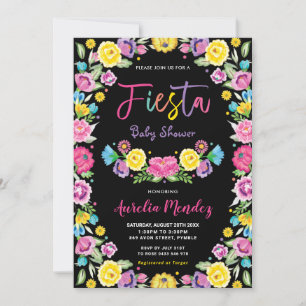 Invitation Chic Baby shower Floral mexicain Fiesta