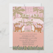 Invitation Chic Baby shower rose (Devant)