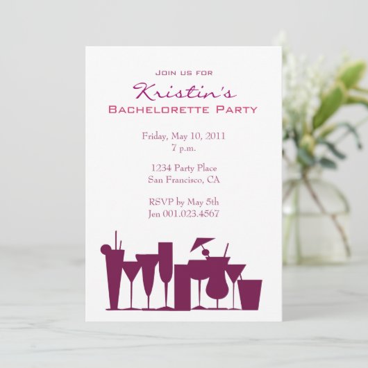 Invitation Chic Bachelorette Party (Debout devant)