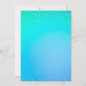 Invitation Chic Bachelorette Party rose Floral Turquoise Gold (Dos)