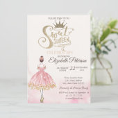 Invitation Chic Ballerina, Tiara, Diamonds Sweet 16 (Debout devant)