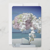 Invitation Chic Beach Wedding Floral Fête des mariées (Dos)