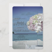 Invitation Chic Beach Wedding Floral Fête des mariées (Devant)