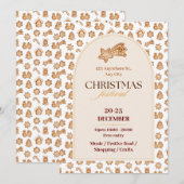 Invitation Chic Beige, Brown, Pain d'épices Illustré (Devant / Derrière)