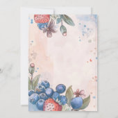 Invitation Chic Berry Sweet Fête des mariées fraise (Dos)