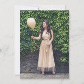 Invitation Chic Black and White Two Photo Graduation Party (Dos)