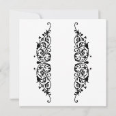 Invitation Chic Black Bordure Bridal Douche (Dos)