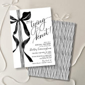 Invitation Chic Black Bow She's Tying The Knot Bridal Shower