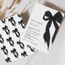 Chic Black Bow She's Tying the Knot Fête des marié