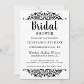 Invitation Chic Black Bridal Shower (Devant)