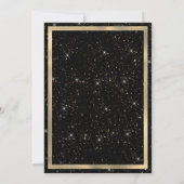 Invitation Chic black gold sparkly glitter confetti Wedding  (Dos)