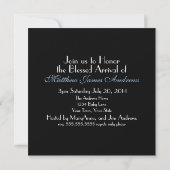 Invitation Chic Black Lace et Blue Sip et voir 3 (Dos)