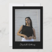 Invitation Chic Black Modern Thirty Photo Birthday Party (Dos)