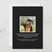 Invitation Chic Black Photo Collage Parti de graduation (Dos)
