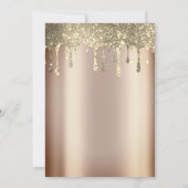 Invitation Chic Black Rose Tour Eiffel Roulettes Or Sweet 16 (Dos)