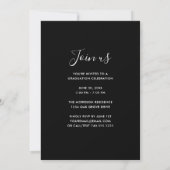 Invitation Chic Black & White 2025 Photo Graduation Party (Dos)