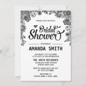 Invitation Chic Black & White Lace (Devant)