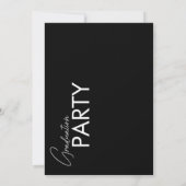 Invitation Chic Black & White Typography Graduation Party (Dos)
