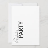 Invitation Chic Black & White Typography Graduation Party (Dos)