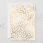 Invitation Chic Blanc Or Cheetah Leopard Sweet 16 (Dos)