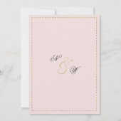 Invitation Chic blanc tropical or rose menthe mariage (Dos)