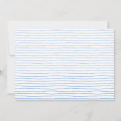 Invitation Chic Bleu Aquarelle Floral Couples Douche (Dos)