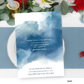 Invitation Chic Bleu Rouge Bourgogne Floral Aquarelle Mariage