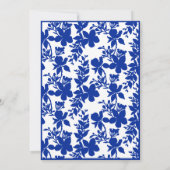 Invitation Chic Blue Azure Floral 65e anniversaire (Dos)