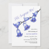 Invitation Chic Bluebell Fleur Blossom Surprise Anniversaire (Devant)
