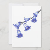 Invitation Chic Bluebell Flower Blossom 30e anniversaire (Dos)