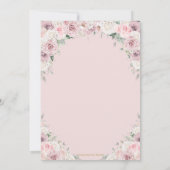 Invitation Chic Blush Dusty Rose Floral 50e 60e anniversaire (Dos)