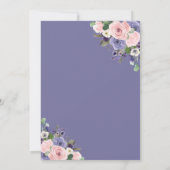 Invitation Chic Blush Lavender Purple Floral Mariage or (Dos)