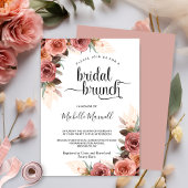 Invitation Chic Blush Pampas rose Grass Floral Brundal