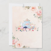 Invitation Chic Blush Rose Floral High Tea Baby shower (Dos)