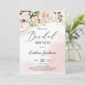 Invitation Chic Blush rose floral or boho brunch nuptial (Debout devant)
