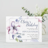 Invitation Chic Blush Watercolor Apple Blossom (Debout devant)