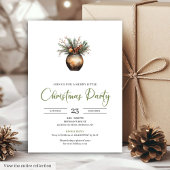 Invitation Chic Bohemian Watercolor Pine Wreath Holiday Card