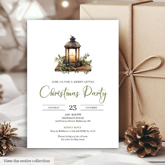 Invitation Chic Boho Botanical Earthy Holiday Party Invites